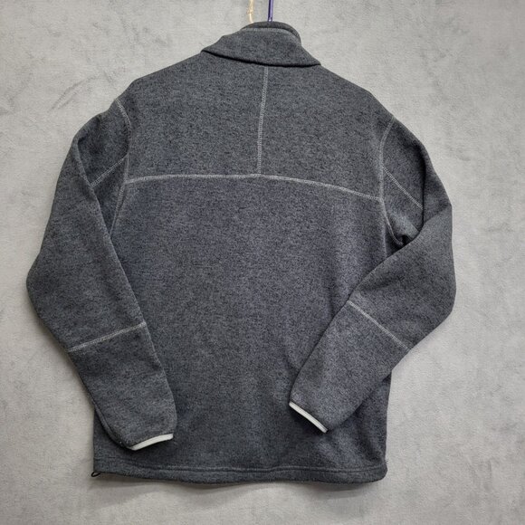 Avalanche Wear Fleece Knit Jacket Men's Size Large, Dark Gray Zippered Pockets - Picture 2 of 5